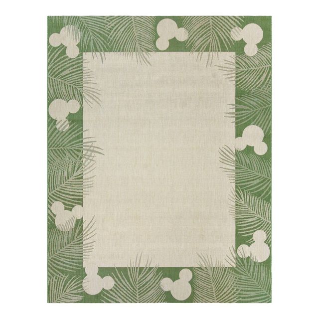 Mickey Mouse 5 x 7 Palm Border Outdoor Rug Palm