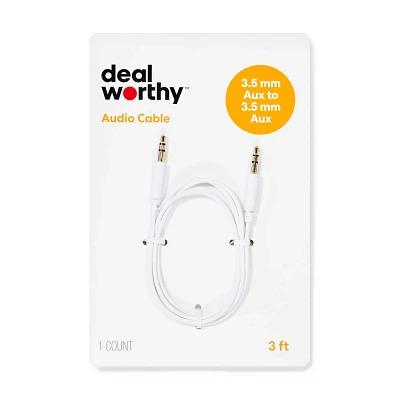 3 Aux Cable - dealworthy White