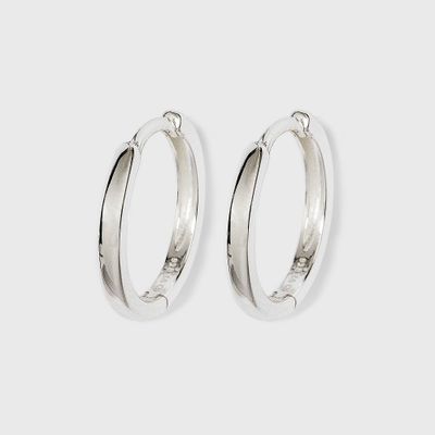 Band Hoop Earrings - A New Day Silver