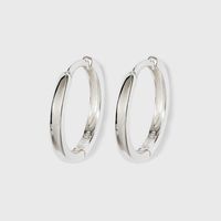 Band Hoop Earrings - A New Day Silver