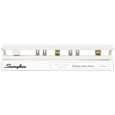 Desktop 3-Hole Punch White/Gold - Sugar Paper Essentials