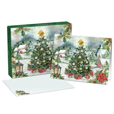 LANG 18ct Christmas Tree Boxed Holiday Greeting Card Pack