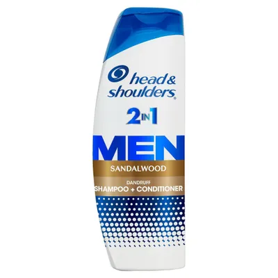 Head & Shoulders Mens 2-in-1 Dandruff Shampoo and Conditioner, Anti-Dandruff Treatment, Sandalwood for Daily Use, Paraben-Free - 12.5 fl oz