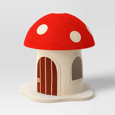 Fabric Mushroom House Christmas Figurine - Wondershop