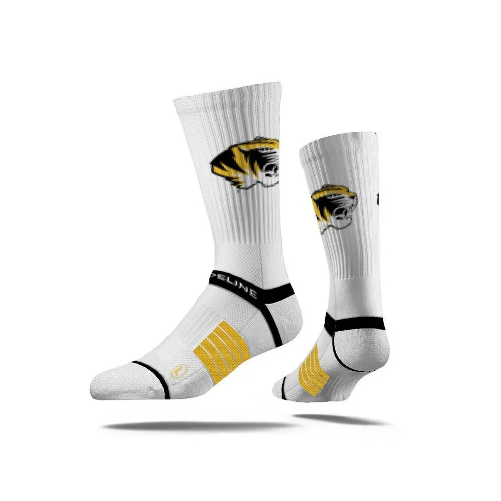 NCAA Missouri Tigers Premium Knit Crew Socks - White