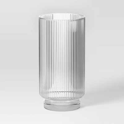 20.2oz Glass Ribbed Cassin Tall Tumbler - Threshold