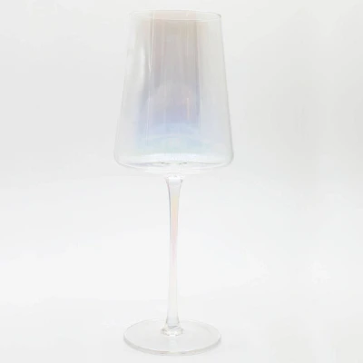 2pk Iridescent Stemmed Wine Glasses