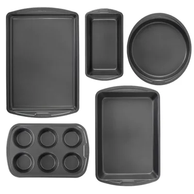 GoodCook Ready 5pc Nonstick Bakeware Set Dark Gray