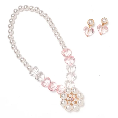 Super Smalls Pink Necklace and Earrings Set