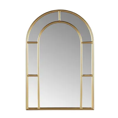 Regina Gold Arched Wall Mirror - Martha Stewart: Lily Pond Collection, Vintage Charm, No Assembly Required