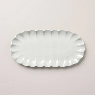 Scallop Stoneware Serving Tray Cream - Hearth & Hand with Magnolia