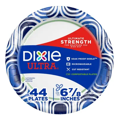 Dixie Ultra 6 7/8 Disposable Plates - 44ct