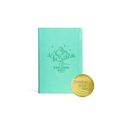 CSB Explorer Bible for Kids, Light Teal Mountains Leathertouch - by Csb Bibles by Holman (Leather Bound)