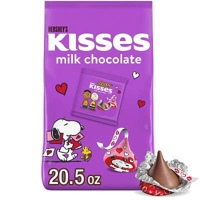 Hersheys Kisses Valentines Day Milk Chocolate Snoopy & Friends Friendship Exchange - 20.5oz