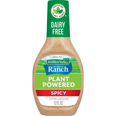 Hidden Valley Plant Vegan Powered Dairy Free Spicy Ranch Salad Dressing - 12 fl oz