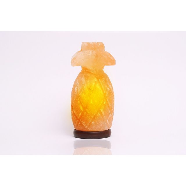 Pineapple Salt Lamp Pink - Q&A Himalayan Salt: Traditional Modern Decor, Electric Himalayan Salt Rock, Incandescent E12