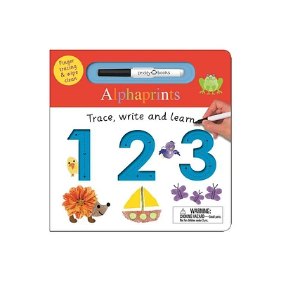 Alphaprints: Trace, Write, and Learn 123 - by Roger Priddy (Board Book)