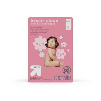 Fresh & Clean Scented Baby Wipes - 8pk/800ct Total - up & up