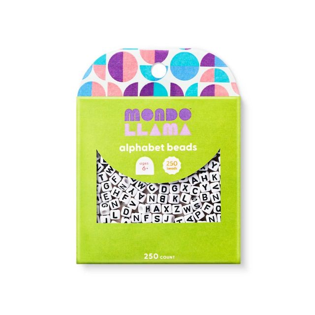 250ct Alphabet Jewelry Beads - Mondo Llama