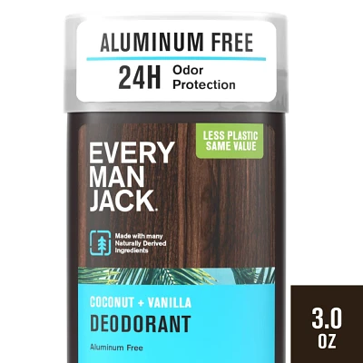 Every Man Jack Deodorant - Coconut + Vanilla - 3.0oz