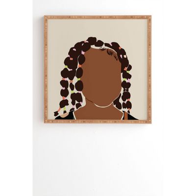 12 x 12 Domonique Brown Black Girl Magic No. 1 Framed Wall Art Bamboo - Deny Designs