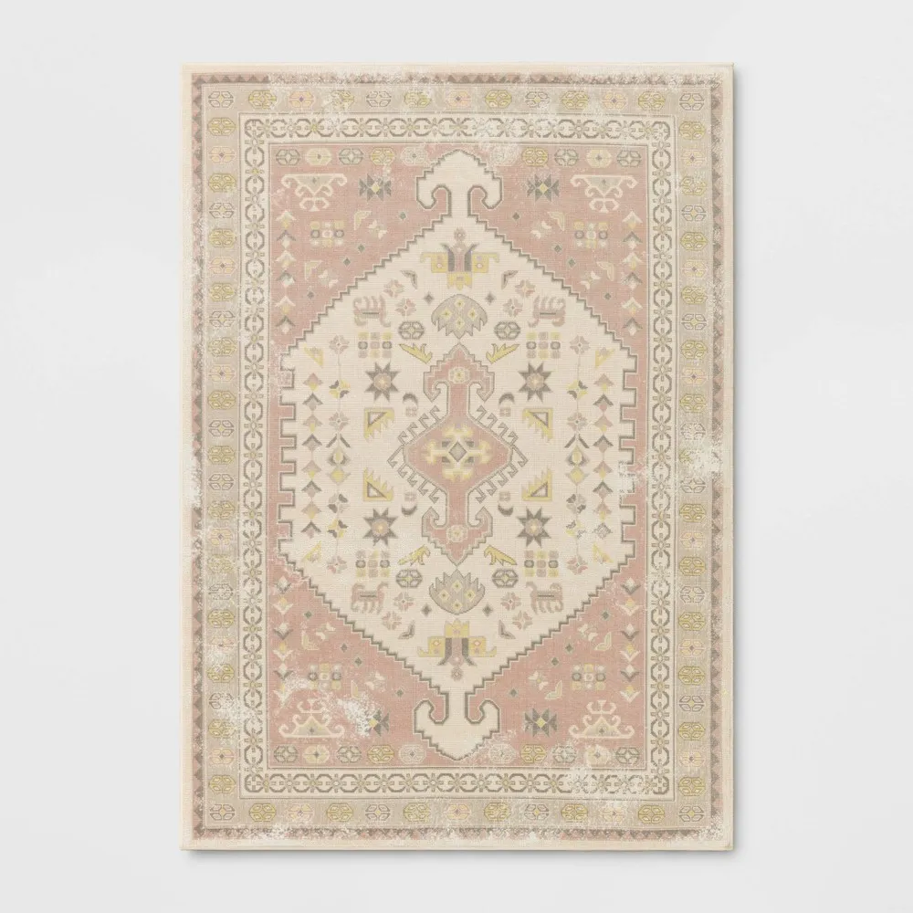 Refold Persian Style Rug Blush/Beige - Threshold