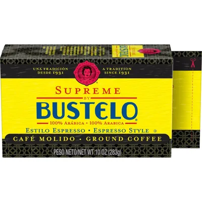 Caf Bustelo Supreme Espresso-Style Medium Dark Roast Ground Coffee - 10oz