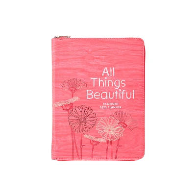 All Things Beautiful (2025 Planner) - by Belle City Gifts (Leather Bound)