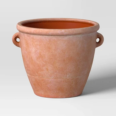 Antique Ceramic Indoor Outdoor Planter Pot x12.13 Terracotta Orange - Threshold designed with Studio McGee