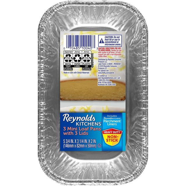 Reynolds Heavy Duty Loaf with Parchment & Lids - 3ct