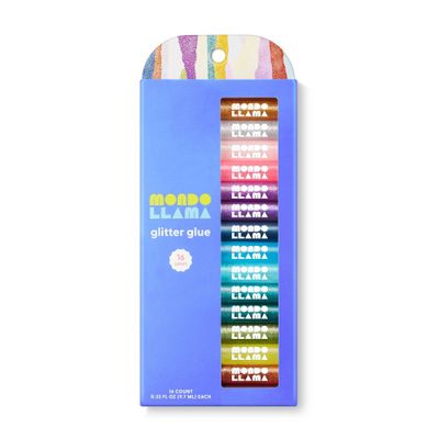 16ct Glitter Glue Pen Pack - Mondo Llama