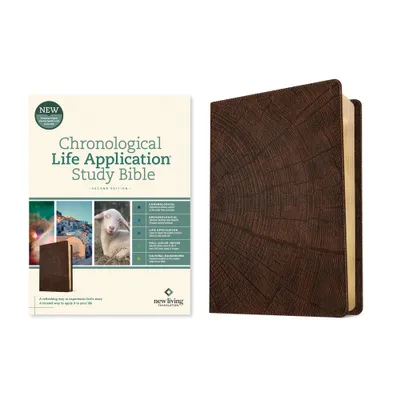 NLT Chronological Life Application Study Bible, Second Edition (Leatherlike, Heritage Oak Brown) - (Leather Bound)