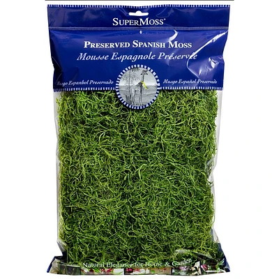 SuperMoss Preserved Spanish Moss: Natural Fill for Gift Baskets, Soil Cover, Orchid Decor - Online-Unique