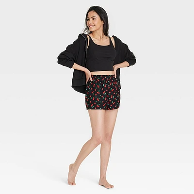 Women Cherry Print Boxer Pajama Short