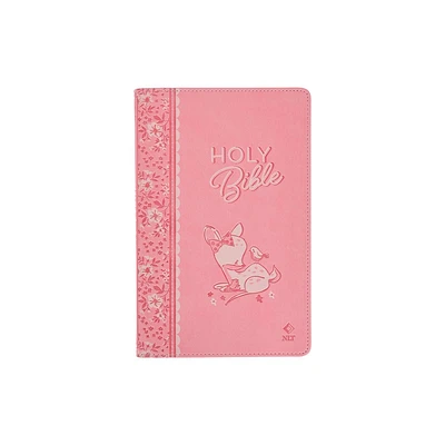 NLT Keepsake Holy Bible for Baby Girls Baptism Easter, New Living Translation, Pink - (Leather Bound)