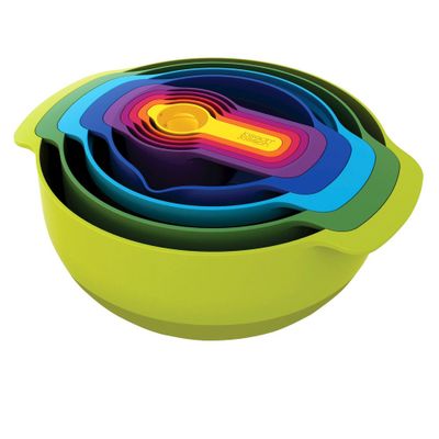 Joseph Joseph Nest Plus 9 Piece Nesting Mixing Bowls and Measuring Set