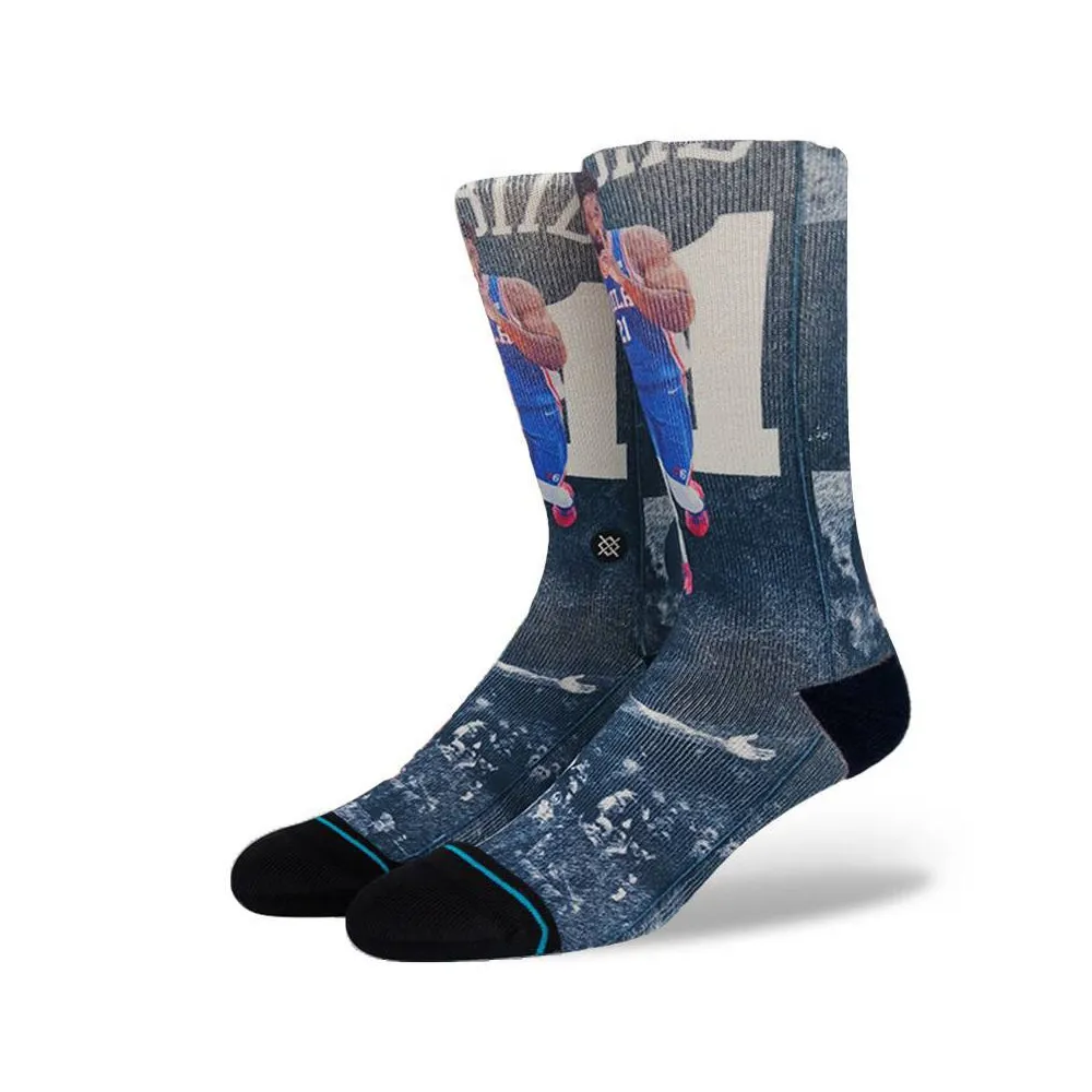 NBA Philadelphia 76er Scratch Player Large Crew Sock - Joel Embiid