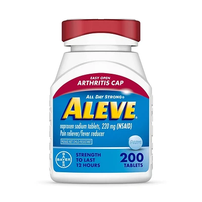 Aleve NSAID Tablets with Easy Open Arthritis Cap, Naproxen Sodium, for Pain Relief