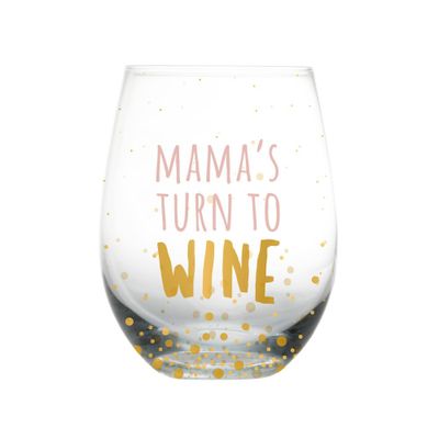 Pearhead Wine Glass - Mamas Turn to Wine Motherhood - 16oz