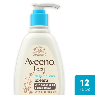 Aveeno Baby Daily Moisturizing Cream with Prebiotic Oat & Shea Butter - Gentle Coconut Scent - 12oz