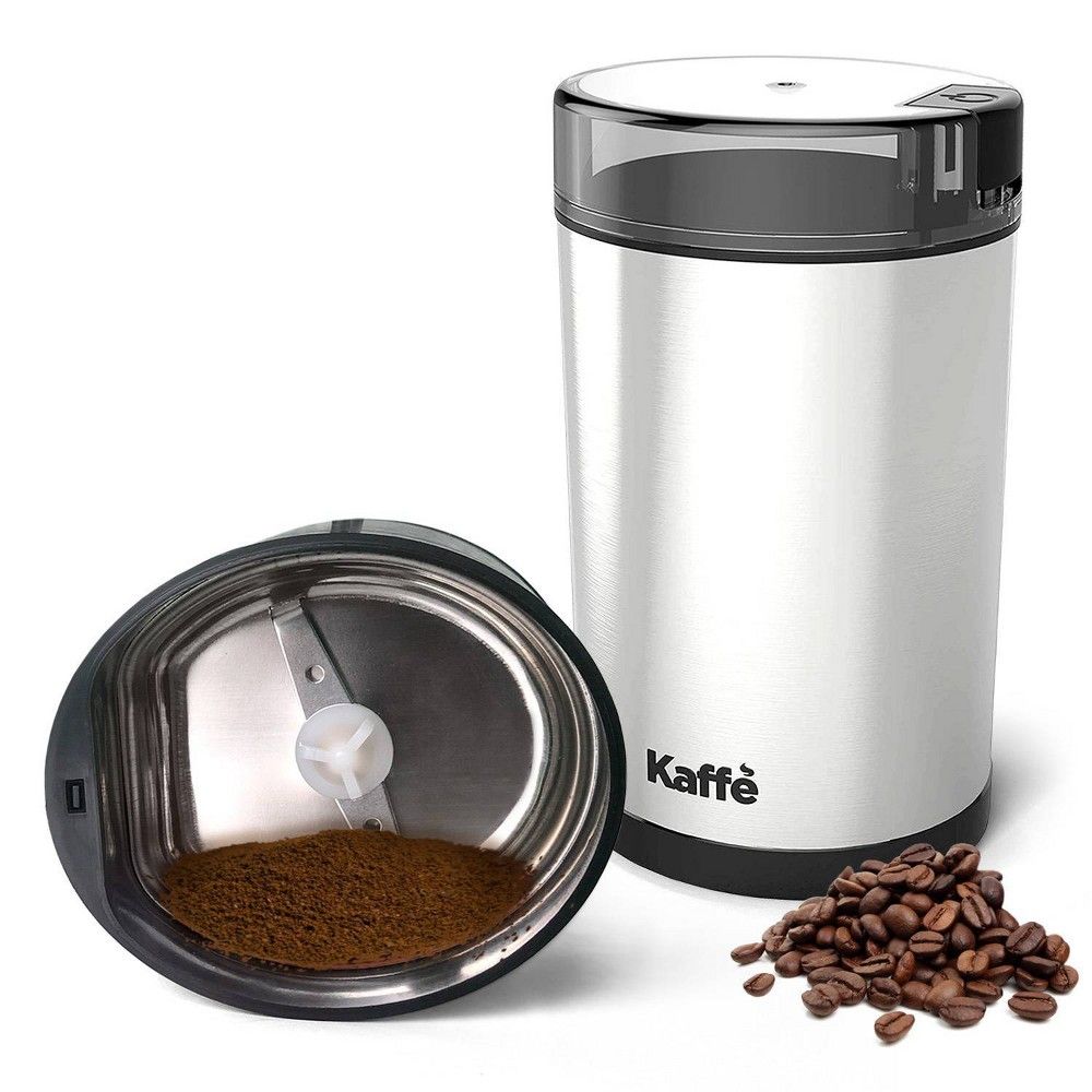 Kaffe Electric Coffee Grinder with Cleaning Brush - Silver - KF2020