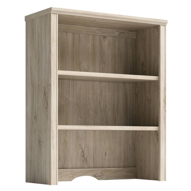 Hammond Library Hutch Chalk Oak - Sauder: Modern Office Hutch Tops, Adjustable Shelves, MDF