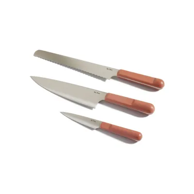 Our Place Knife Trio - : Stainless Steel Chef, Bread & Paring Knives, Full Tang, BPA-Free, Hand Wash