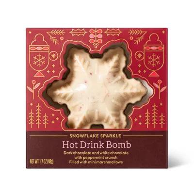 Christmas Snowflake Sparkle Hot Drink Bomb - 1.7oz - Favorite Day