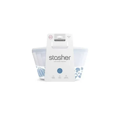 stasher Premium Silicone Reusable Food Storage Bowls - 3pk