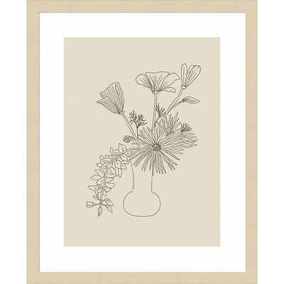 Amanti Art Floral Study 2 by Kate Aurelia Holloway Wood Framed Wall Art Print: Modern Botanical Lithograph