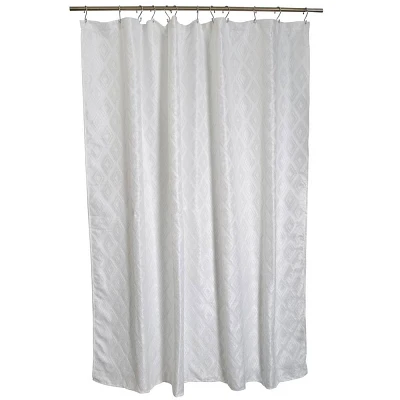 Moda at Home Diamant Shower Curtain White