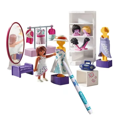 PLAYMOBIL Color with Crayola: Fashion Design set