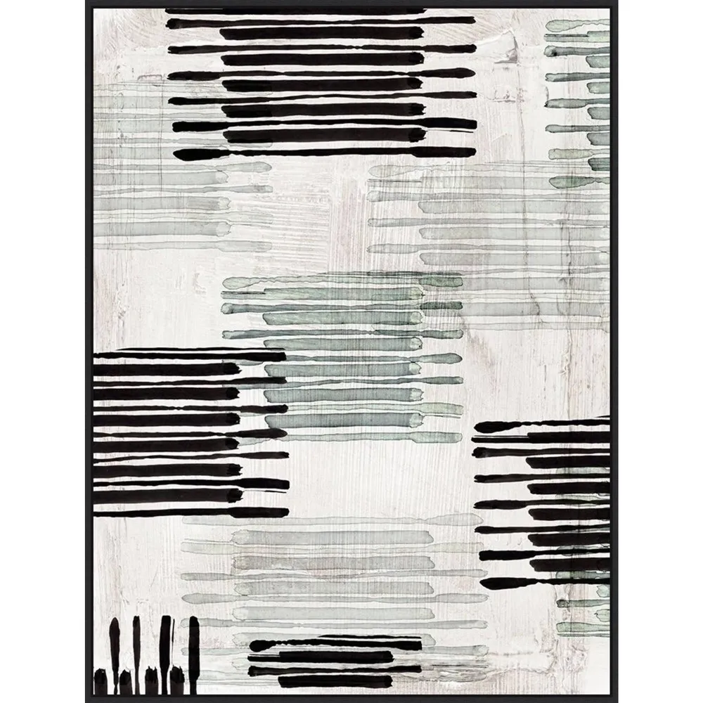 32 x 42 Linked to Silver II by Eva Watts: Modern Abstract Wall Art - Amanti Art