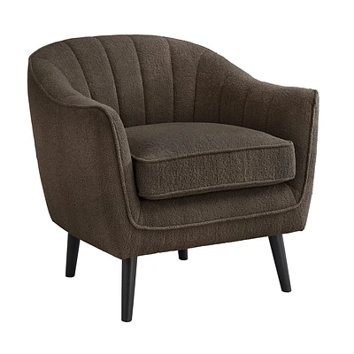 Inspire Q Swindon Accent Chair Dark Chocolate